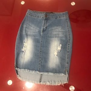 Short in the front & long at the back skirt